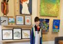 William Hall at his first exhibition at the Makers Gallery in Holt