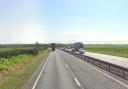 The A14 near Newmarket has partially closed following an incident