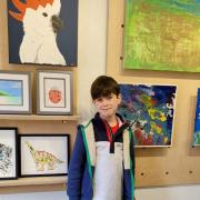 William Hall at his first exhibition at the Makers Gallery in Holt