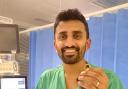 Suraj Shah with the ring, which was lost at West Suffolk Hospital