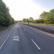 The crash took place on the A14 near Woolpit