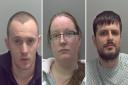 Azgan Goshi, Sarah-Louise Netherwood and Klisman Toci are among the criminals jailed in Suffolk