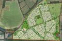 The proposed masterplan for Great Barton which would see up to 1,375 new homes built on agricultural land. Picture: ST JOSEPH