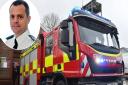 Jon Lacey (inset) has been appointed chief fire officer for Suffolk