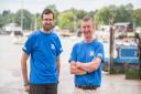Matthew Read and Simon Scammell of Suffolk Sails, who helped produce PPE at the start of the Covid crisis