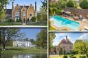 Clockwise from top left: Harleston Hall, High Hall swimming pool in Nettleshead. Little Haugh Hall, and High Hall. Picture: CHRIS RAWLINGS/STRUTT & PARKER