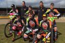The Mildenhall Fen Tigers ride a double header on Sunday - Back row (L-R): Danny Ayres, Phil Kirk (team manager), Josh Bailey, Kevin Jolly (promoter), Jordan Jenkins

Front row (L-R): Drew Kemp, Sam Bebee, Ryan Kingsley. Picture: MIKE BACON