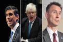 Suffolk has had it\'s say on who should be the next Prime Minister of the United Kingdom. Pictured is Rishi Sunak, Boris Johnson and Jeremy Hunt.