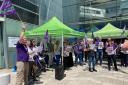 Staff and members from UNISON gathered outside Suffolk County Council's offices in Ipswich to rally for better pay for public service workers.