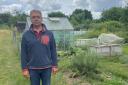 Frazer Dibley at the allotments where the homes could be built