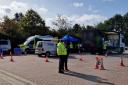 The vehicles were escorted to Rougham lorry park