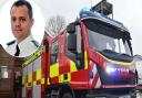 Jon Lacey (inset) has been appointed chief fire officer for Suffolk