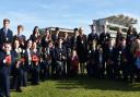 Students from Newmarket Academy at the Rowley Mile racecourse Picture: CUBIQ