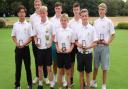 Bob Bagshaw Trophy winners: Suffolk boys� under 16 team: Back (from left): Ben Hembling, Taylor Crisp, Luke Green, Ryan Turnbull. Front: George Austin, Max Weaver (captain), Tyler Weaver and James Iron. Photograph: CONTRIBUTED