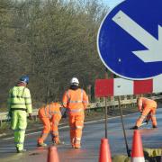 Roadworks are taking place in Suffolk this week (file photo)