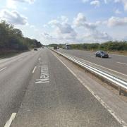 The crash happened on the A14 near the Suffolk-Cambridgeshire border
