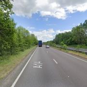 The crash happened on the A14 at Risby