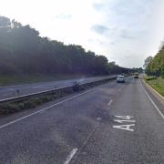 A lane of the A14 at Bury St Edmunds has closed