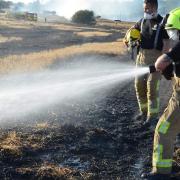 A field fire in Lower Blakenham in 2018  Picture: SFRS