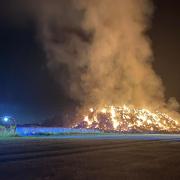 The fire broke out in a field in Barnardiston