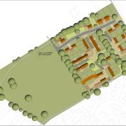A CGI indicative map for the development of the former St Felix School site in Newmarket.