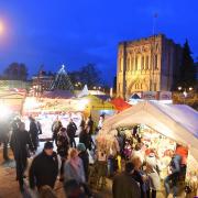 The start of Bury St Edmunds Christmas Fayre in 2016