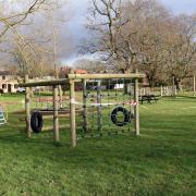Beyton village green last month when the play area was taped off due to an insurance issue. The village now has the chance to own the land