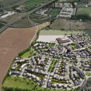 CGI of the plans for 300 homes in Woolpit