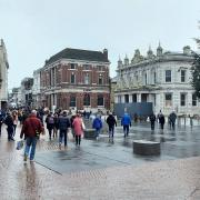 There were shoppers out in Ipswich town centre on Saturday morning - but not as many as expected a week before Christmas.