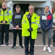 Officers from Suffolk police visited West Suffolk College to speak with students about road safety