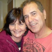 Stephen Corke, pictured with his wife Gillian, died in 2018 after a pneumatic drill fell on his foot