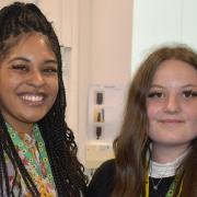Ellisha Soanes, West Suffolk College's equality, diversity and inclusion coordinator, and Sophie Ashcroft, a health and social care student from Newmarket