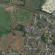 Land off School Road in Elmswell where 86 homes are to be developed