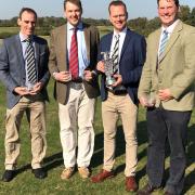 Framlingham College were winners of the Dick Watson Trophy at Aldeburgh. From left: Hugh Curle, John Wybar, Jonny Newton and Matt Low. Picture: CONTRIBUTED