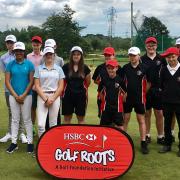 Players from County Upper School at Bury St Edmunds (left), who will be going to a tournament at Formby Hall before watching the first practice day at Royal Birkdale. Losing finalists, Claydon High School are in black shirts. Picture: CONTRIBUTED