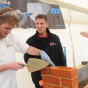 Charlie French, Martin Cribb and Sam Wharton. West Suffolk College Bricklaying