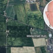 Mildenhall mayor Ian Shipp has hit out at plans for 1,000 new homes on the edge of the town