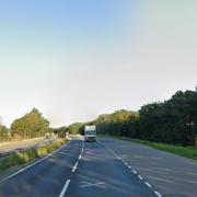 The crash happened on the A14 at Beyton