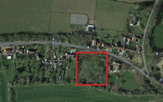 Land west of Fox Cottage, The Street, Lawshall, where five homes will be built following planning permission being granted.