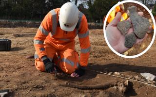 Objects dating back to the Mesolithic period and Anglo-Saxon era have been found at Hopkins Homes' Abbots Vale development in Bury St Edmunds 